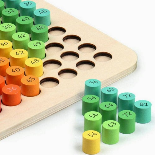 Extrokids Wooden Learning with Fun Multiplication Table Board - EKT1708