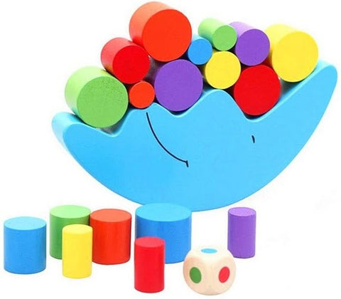 Extrokids Wooden Moon Shaped Constructional Buliding Balancing Game - EKT1715