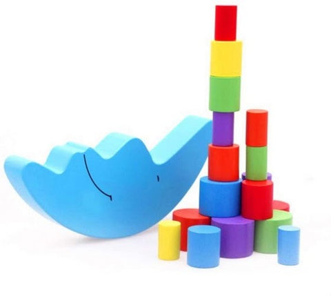 Extrokids Wooden Moon Shaped Constructional Buliding Balancing Game - EKT1715