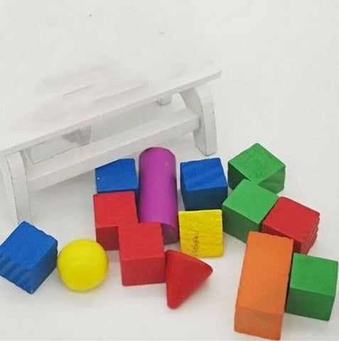 Extrokids 16 pcs of Wooden Geometric Solid Math Game - EKT1726