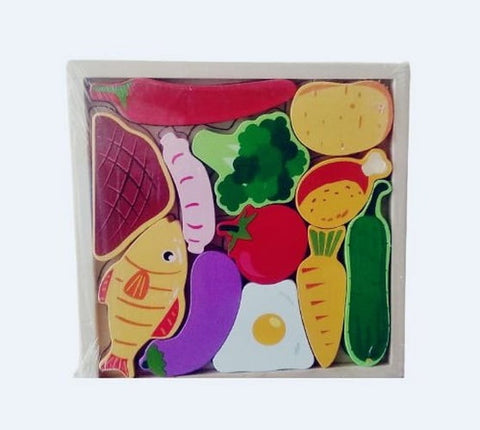 Extrokids Wooden Montessori Learning Food Stacking - EKT1759