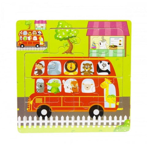 Extrokids Wooden 9 Pcs of Montessori Jigsaw Puzzle - EKT1768