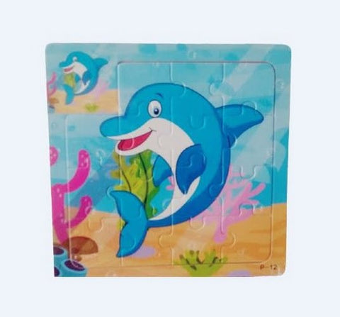 Extrokids Wooden 15 Pcs of Montessori Jigsaw Puzzle - Dolphin - EKT1769