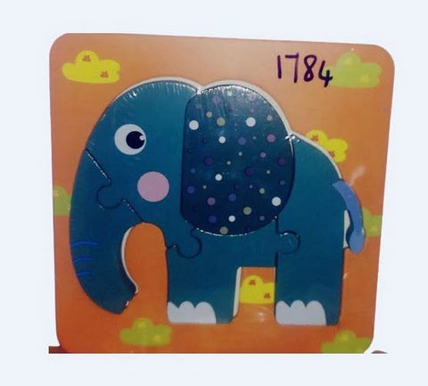 Extrokids Wooden Montessori Learning 3D Elephant Puzzle - EKT1784