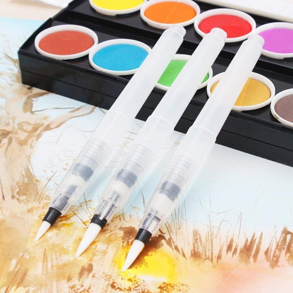 Extrokids Watercolor Palette with 3 Water Brush Pens Kit - EKC2219