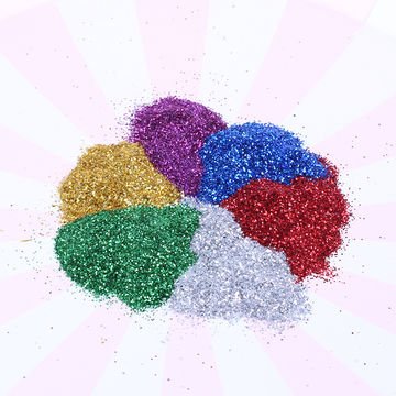 Extrokids 12 Colorful High Quality Bottle Glitter Powder for Crafts in a pack  - EKC1860
