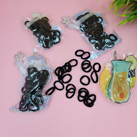 Mini Regular Hair Rubber Band Black  - EKAS0007