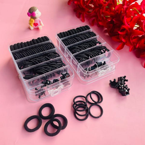 Mini Band A+ Quality Black Rubber Band Plus Clips  - EKAS0036