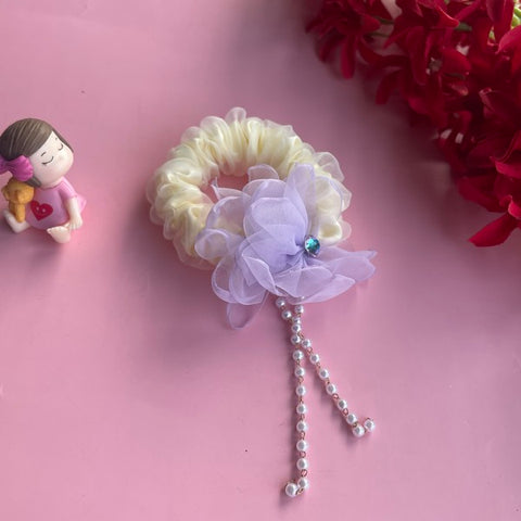 Hair Band Flower With Hagging Lavender Color 1pc - EKAS0092