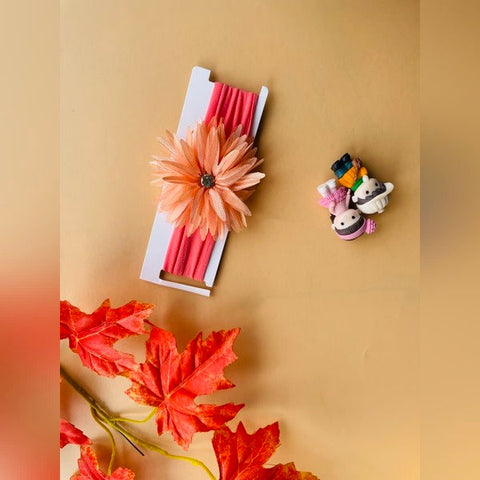 Head Band Sunflower Model 1pc Orange - EKAS0111 - 1