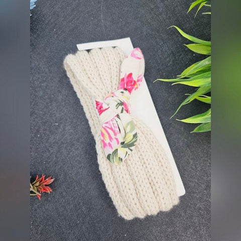 Head Band Woolen Model 1pc White - EKAS0112 - 2