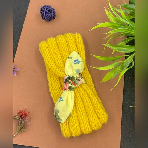 Head Band Woolen Model 1pc Yellow - EKAS0112 - 3