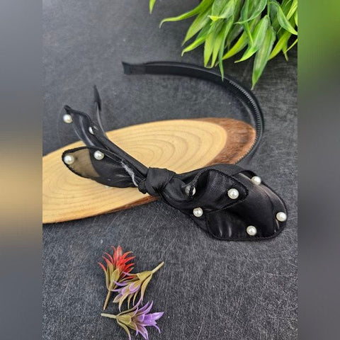 Head Band Pearl Model 1pc Black - EKAS0114 - 2