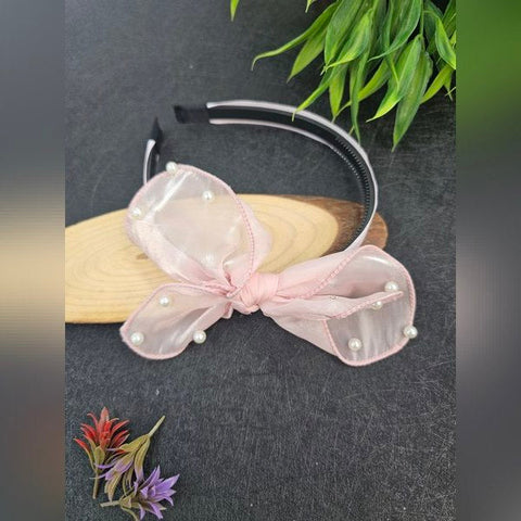 Head Band Pearl Model 1pc Baby Pink - EKAS0114 - 4