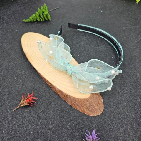 Head Band Small Butterfly Model 1pc  Light Green - EKAS0116 - 6