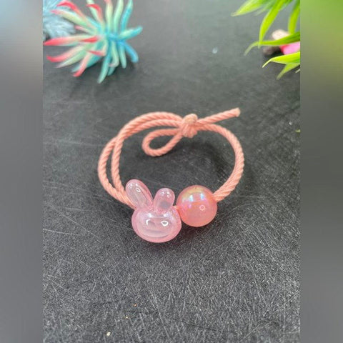 Rabbit Cute Hair Band 1pc Peach - EKAS0124 - 1