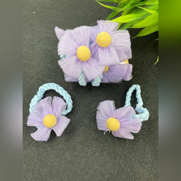 Flower Cute Hair Band 1pc Purple - EKAS0125 - 4