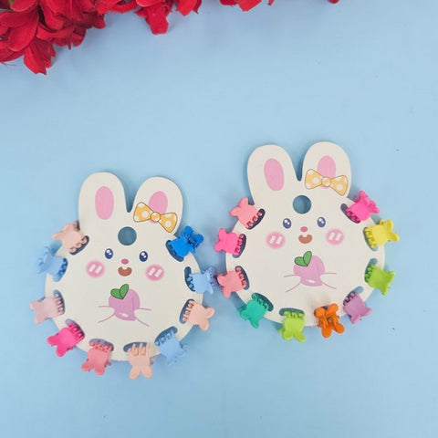 Cute Rabbit Mini Pak Of 10 Multi Color  - EKAS0130