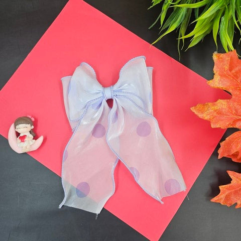 Bows Hair Clips 1pc Purple - EKAS0139 - 3