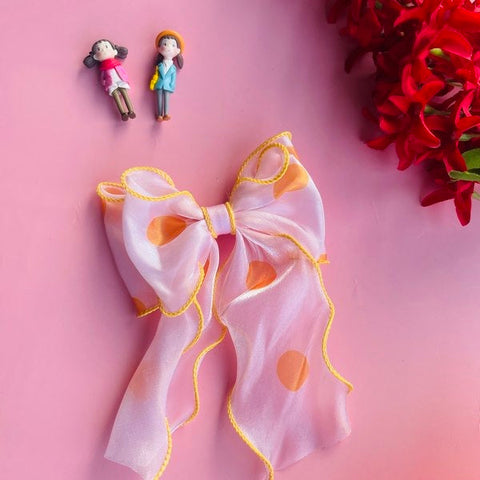 Bows Hair Clips 1pc Orange - EKAS0139 - 4