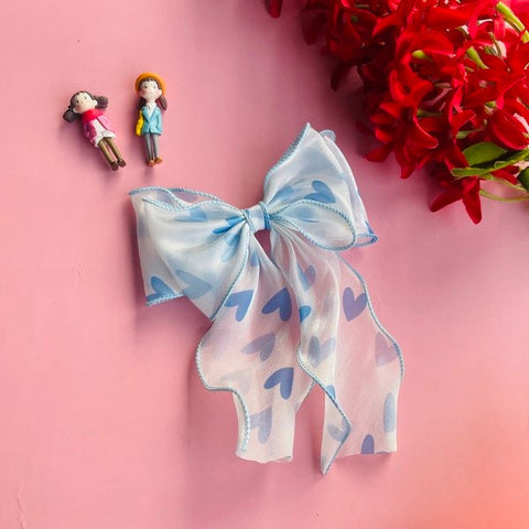 Bows Hair Clips 1pc Blue - EKAS0139 - 5