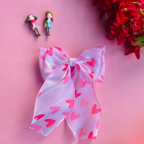 Bows Hair Clips 1pc Dark Pink - EKAS0139 - 7