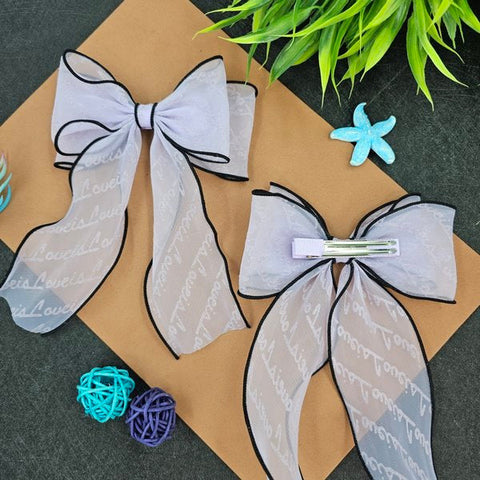 Bows Hair Clips 1pc Purple - EKAS0140 - 5