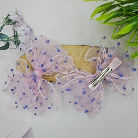 Bows Hair Clips 1pc Pink - EKAS0142 - 3