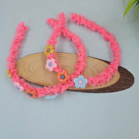 Head Band Cloth And Flower Model 1pc Light Pink - EKAS0143 - 5