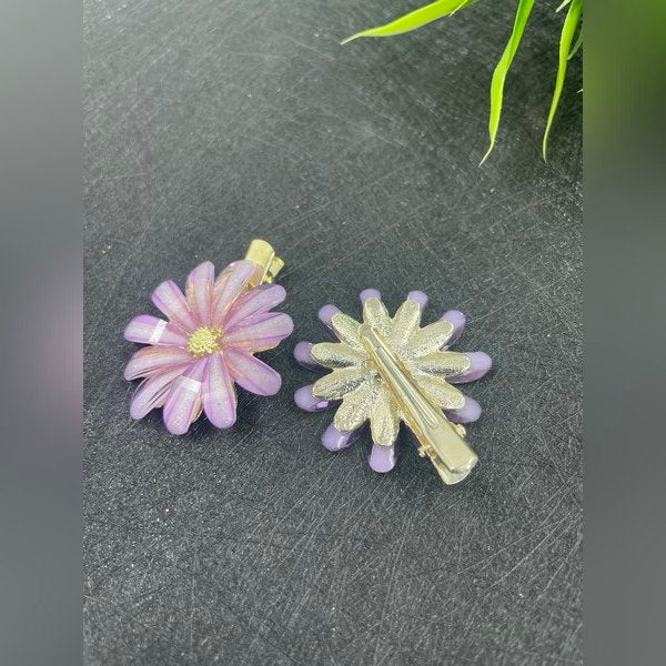 Flower Clips 1pc Purple - EKAS0149 - 2