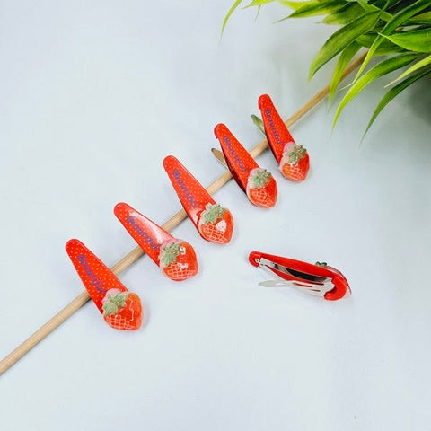 Mushroom Clips Pack Of 3 Strawberry Red - EKAS0152 - 8