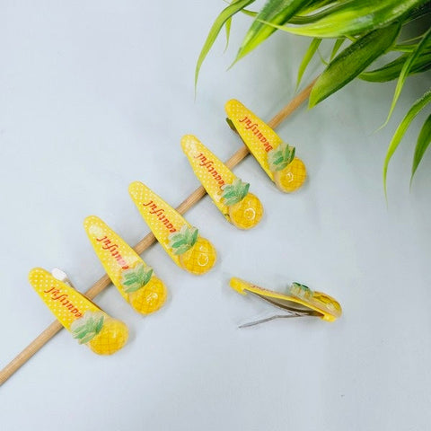 Mushroom Clips Pack Of 3 Pineapple Yellow - EKAS0152 - 9