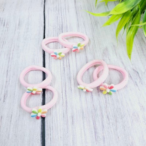 Baby Flower Hair Bands 2pc Baby Pink - EKAS0157 - 1