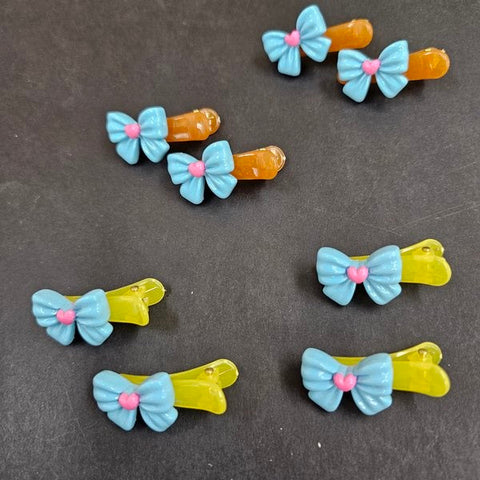 Mini Kitty Hair Clip 1pair Blue - EKAS0159 - 3