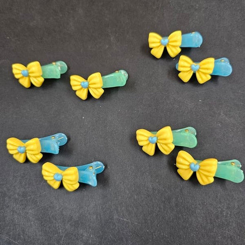 Mini Kitty Hair Clip 1pair Yellow - EKAS0159 - 4
