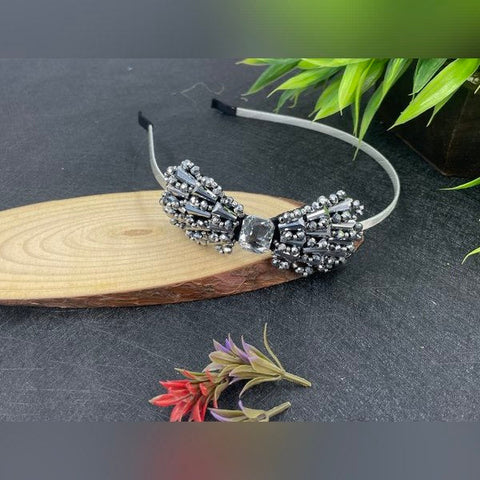 Head Band Crystal Premium Design No 1 1pc Silver - EKAS0167 - 3