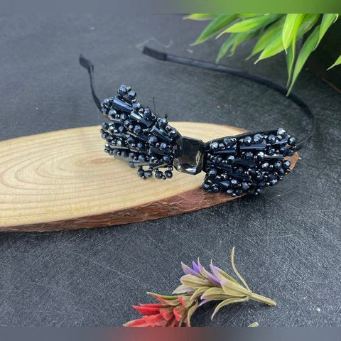 Head Band Crystal Premium Design No 1 1pc Black - EKAS0167 - 6