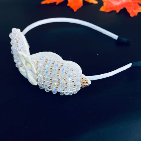 Head Band Crystal Premium Shine Design 1pc White - EKAS0170 - 4