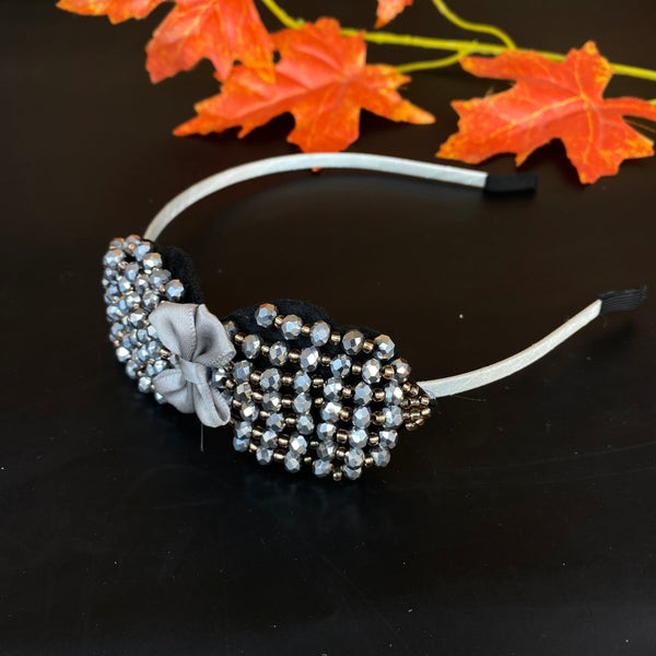 Head Band Crystal Premium Shine Design 1pc Grey - EKAS0170 - 5
