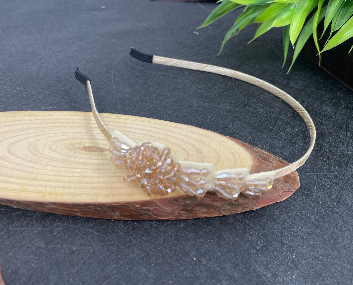 Head Band Crystal Premium Design 1pc Gold - EKAS0171 - 2