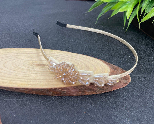 Head Band Crystal Premium Design 1pc Gold - EKAS0171 - 2