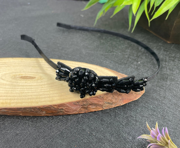 Head Band Crystal Premium Design 1pc Black - EKAS0171 - 6