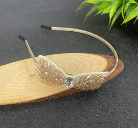 Head Band Crystal Premium Kitty Model Gold 1pc - EKAS0172 - 2
