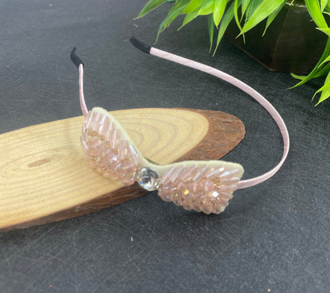 Head Band Crystal Premium Kitty Model Baby Pink 1pc - EKAS0172 - 4