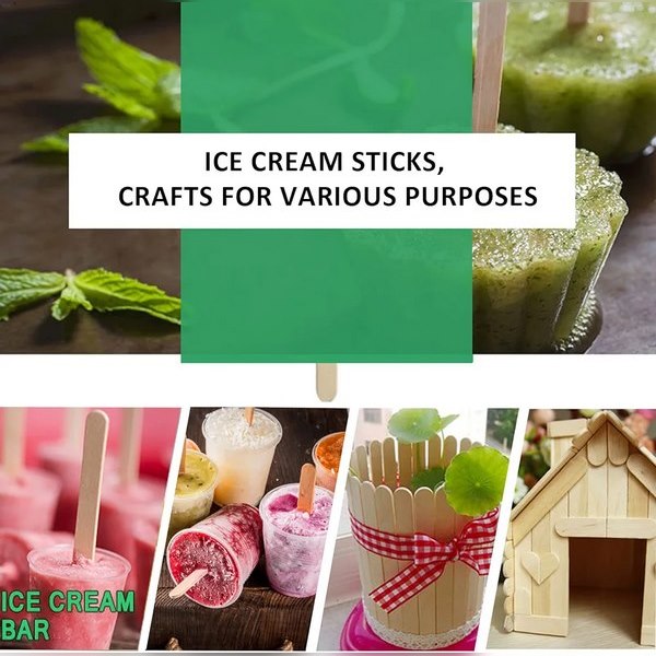 Icecream Stick for craft and Diy - Small Size - Plain - 50 Pcs - EKC1053