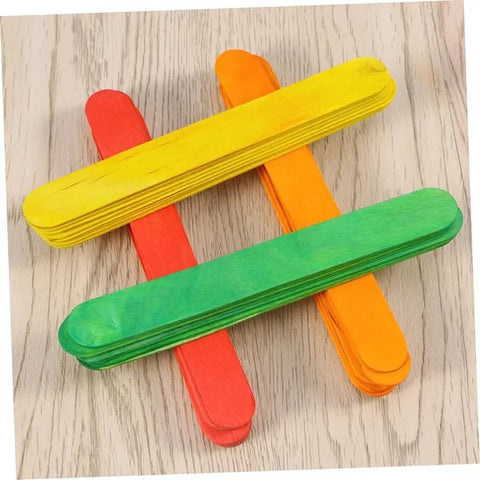 Colorful Ice Cream Sticks (50 Pieces) | Creative Building & Craft Set