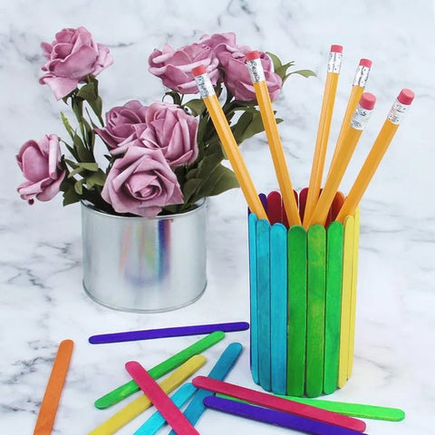 Colorful Ice Cream Sticks (50 Pieces) | Creative Building & Craft Set