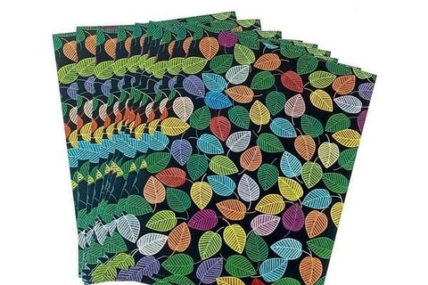 Pigloo sheets - black base - leaf multi color - EKC1861
