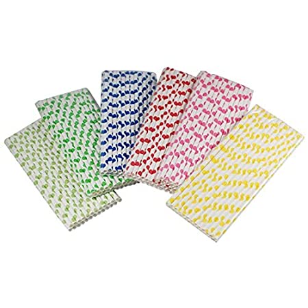 PAPER STRAW DOTS 25PCS - EKC1977