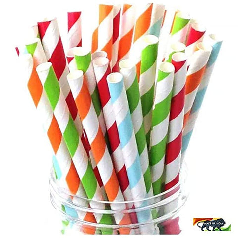 PAPER STRAW ZIGZAG 25PCS (MG397) - EKC1978